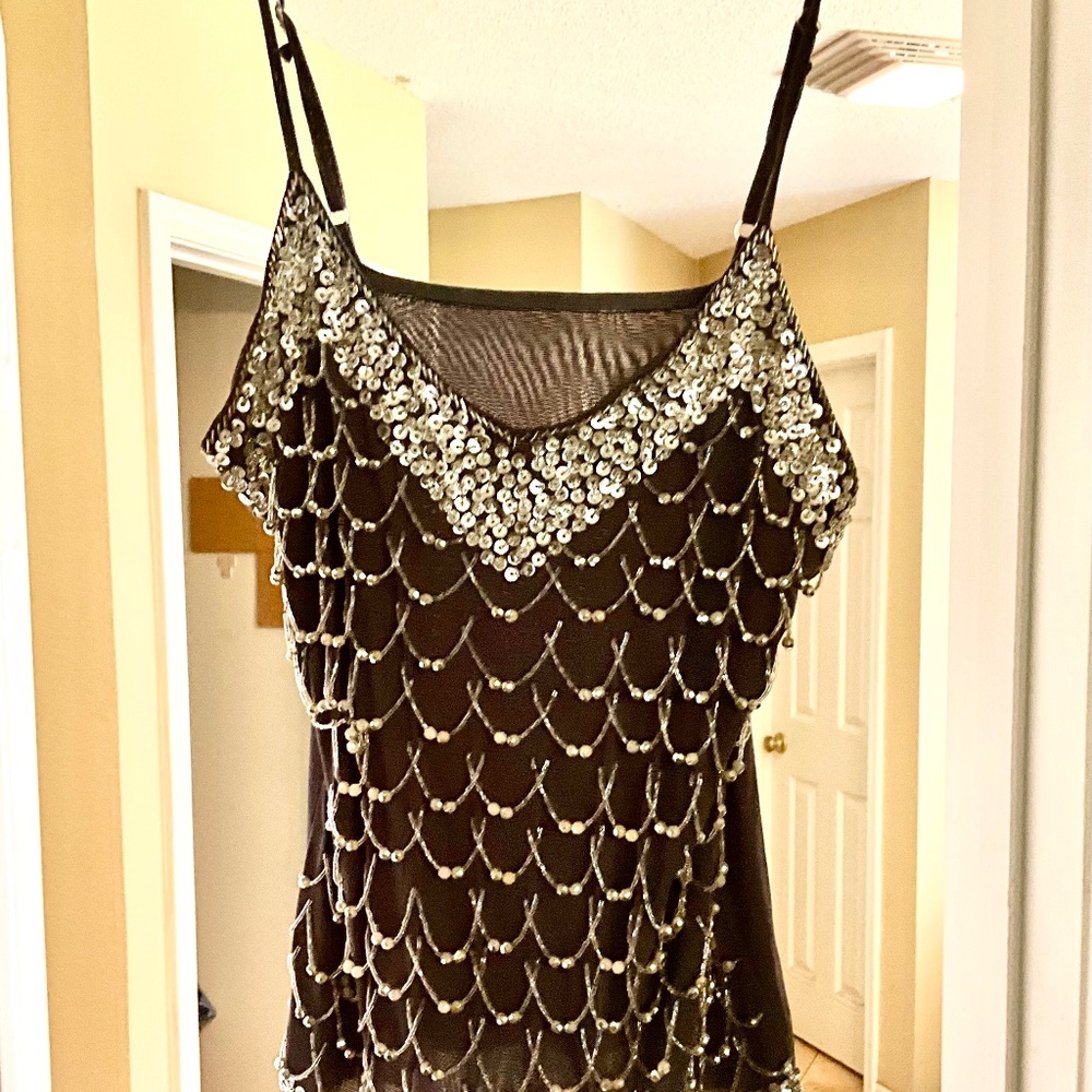 Vintage Beaded sequin embroidered top with adjustable straps , size S-M - Picture 12 of 12